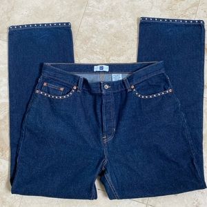 GAP Y2K Vintage High Rise Boot Cut Studded Jeans